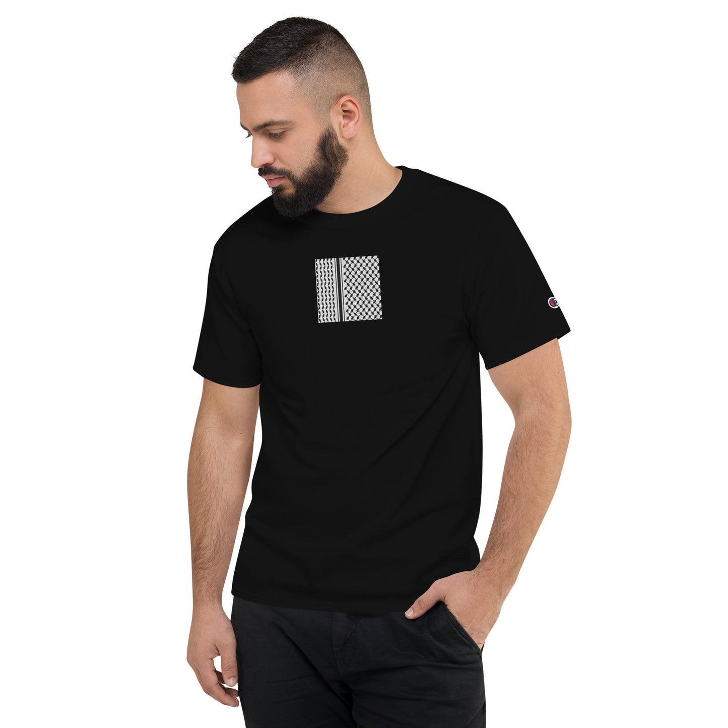 Keffiyeh - Embroidered Champion T-Shirt