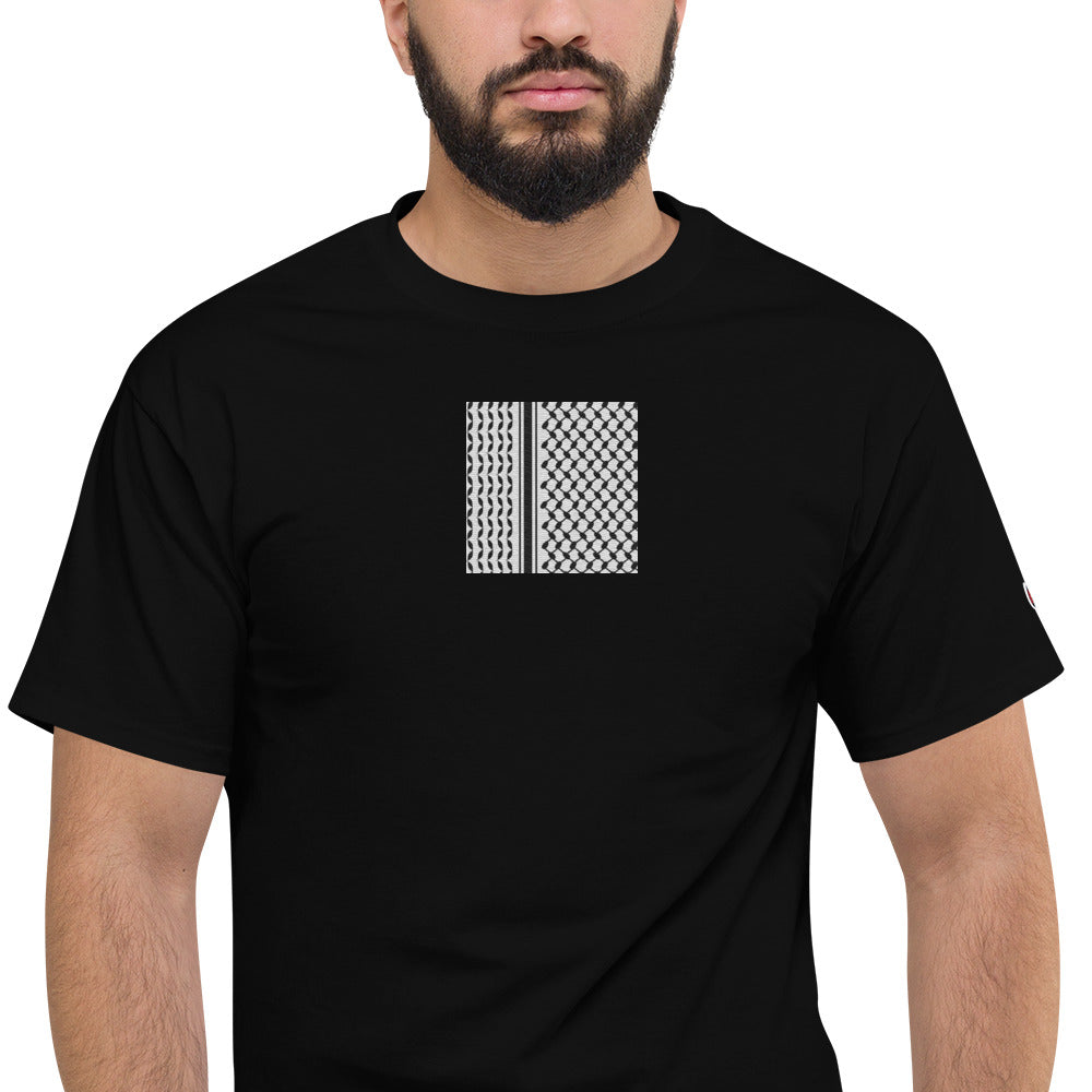 Keffiyeh - Embroidered Champion T-Shirt