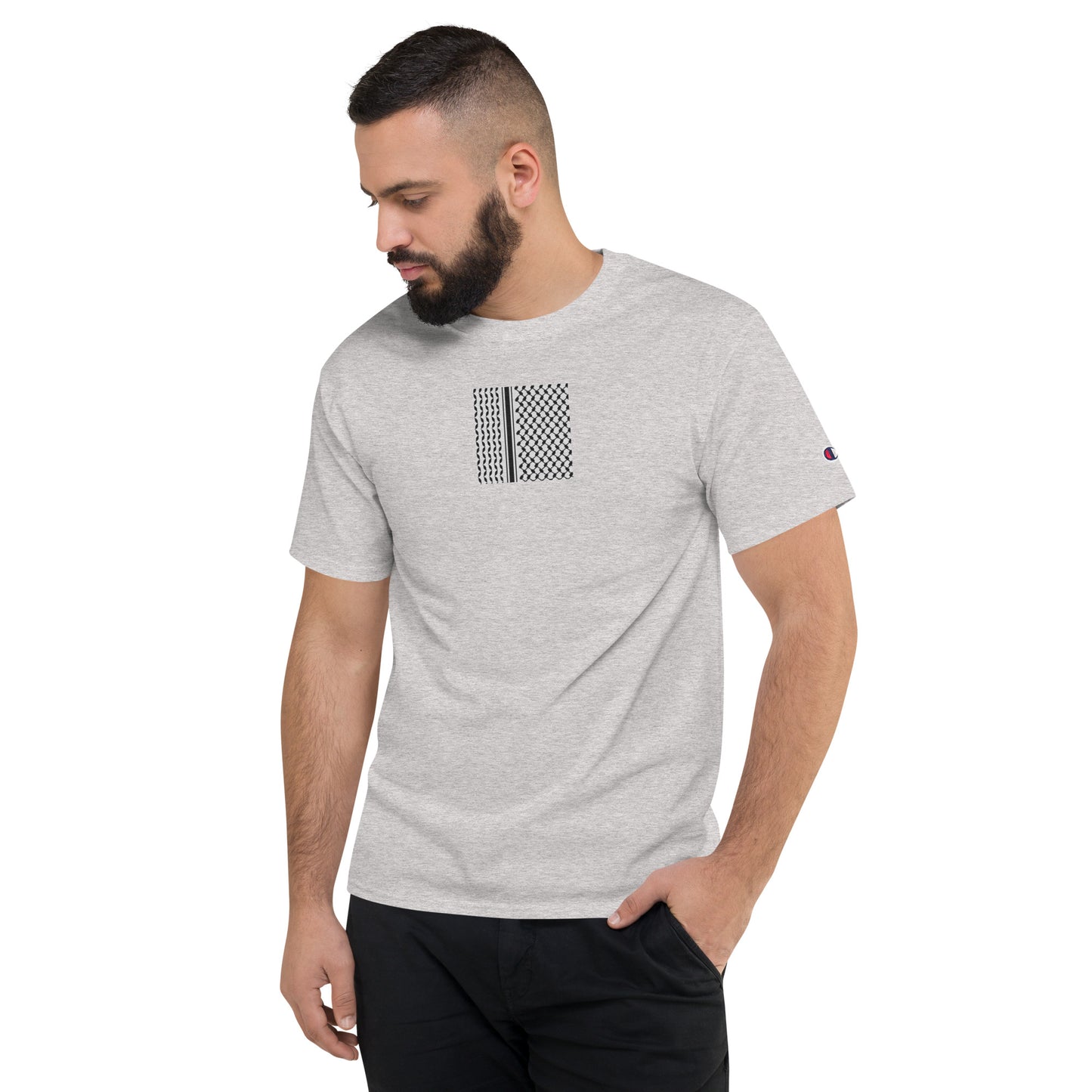 Keffiyeh - Embroidered Champion T-Shirt