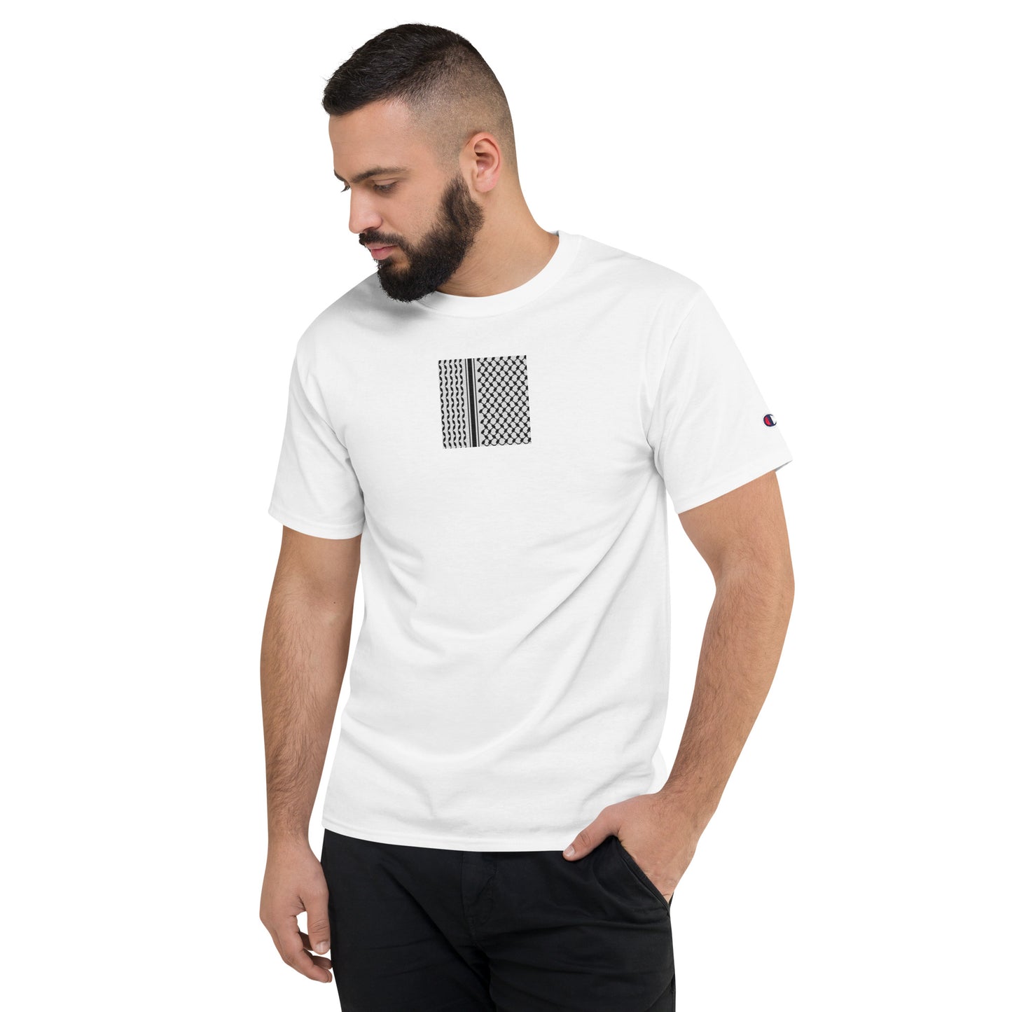 Keffiyeh - Embroidered Champion T-Shirt